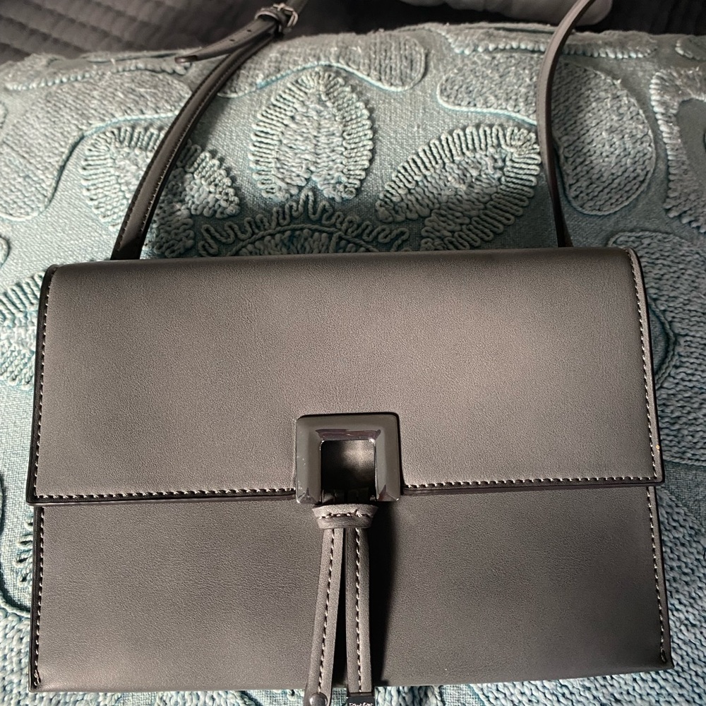 Calvin Klein cross body small grey purse